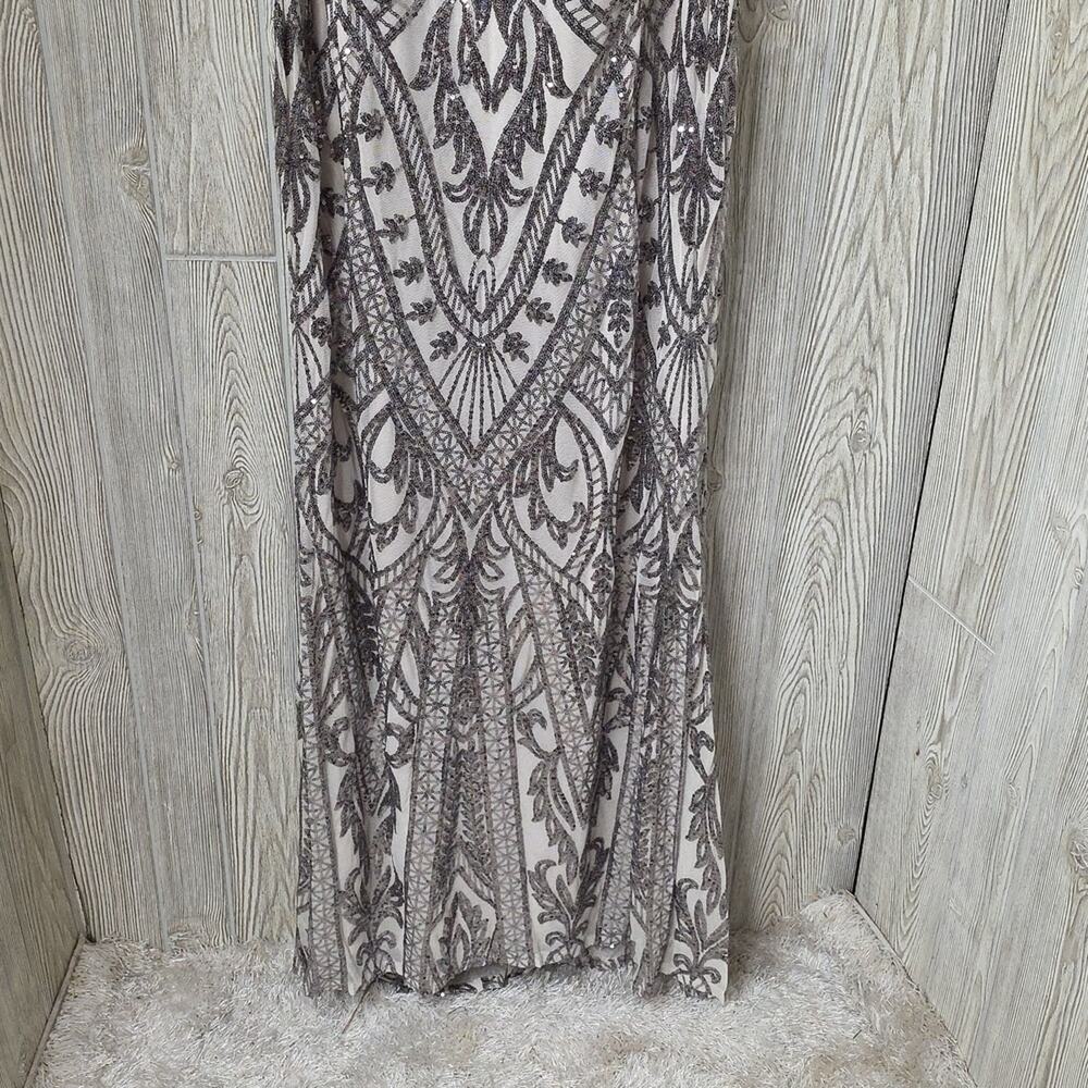 R&M Richards Graceful Mesh Beaded Gown Maxi Formal Dress Women Plus Size 20W NWT - Picture 3 of 13